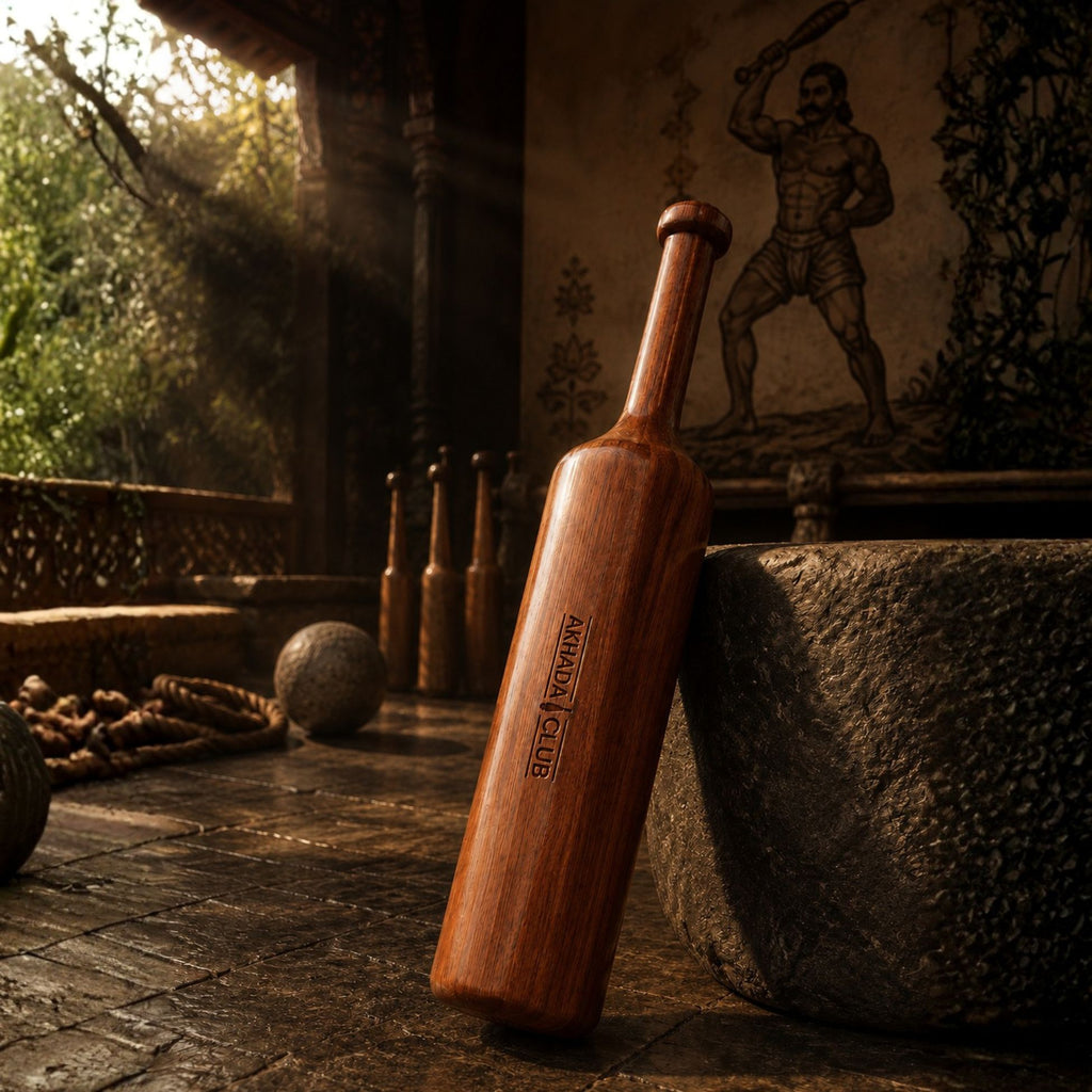 Old Sheesham Wooden Mahabali Mudgal (Mudgar) | Home Gym Equipment