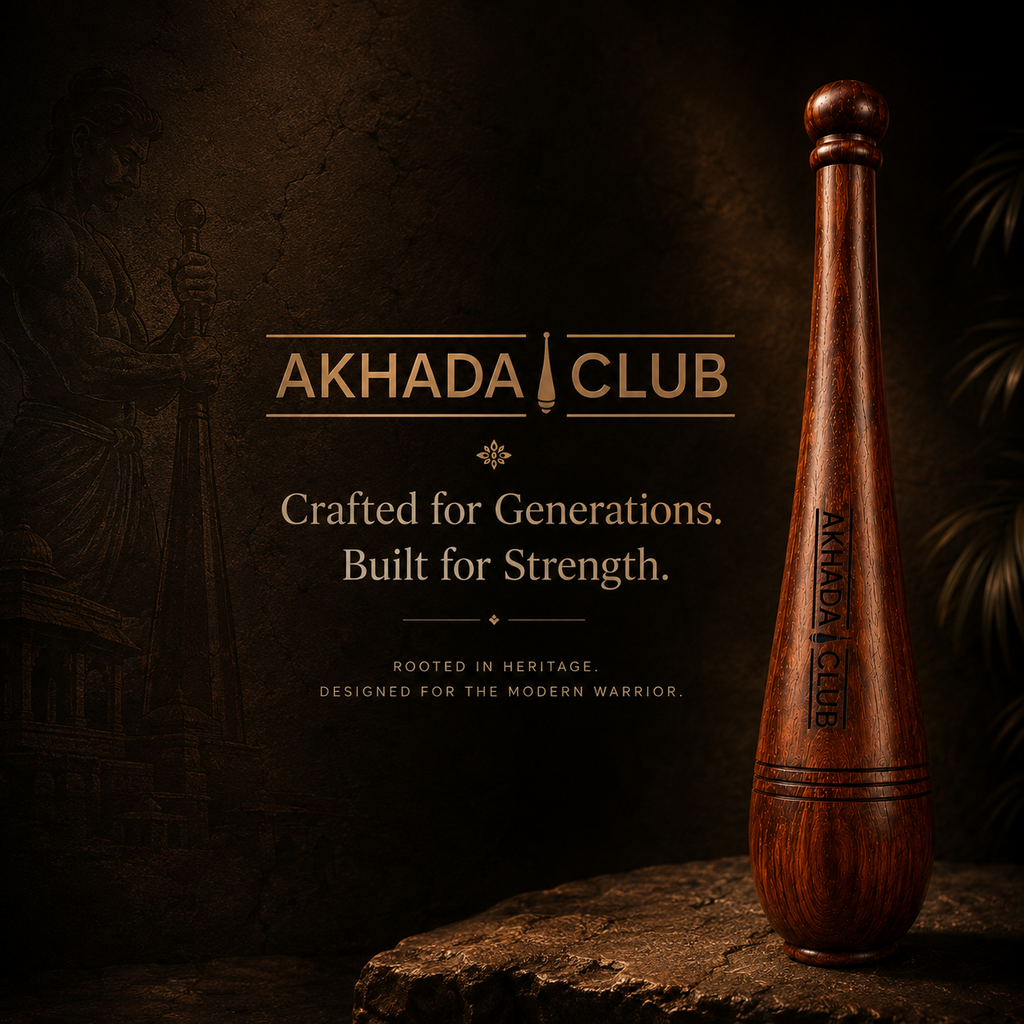 Old Sheesham Wooden Veer Mudgal (Mudgar) | Home Gym Equipment